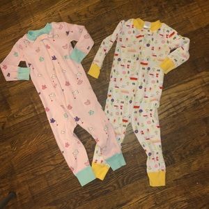 Hanna Andersson Girls zip up pajamas 85 us 2